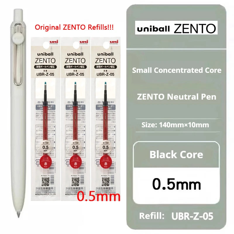 Uni-ball ZENTO Click Gel Pen,0.38/0.5/0.7mm Various Colors Water-based pen With Ergonomic Grip Smooth Writing for School&Office