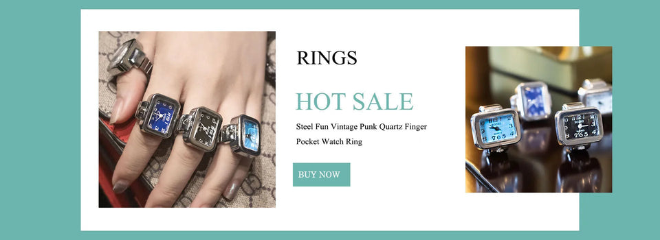 Rhinestone Mini Unisex Fashion Finger Watch Retro Roman Quartz Watch Rings for Women Men Elastic Strap Alloy Watches Jewelry