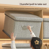 Clothes Storage Box Household Large-capacity Wardrobe Snacks Toys Layered Finishing Artifact Folding Storage Box Basket with Lid