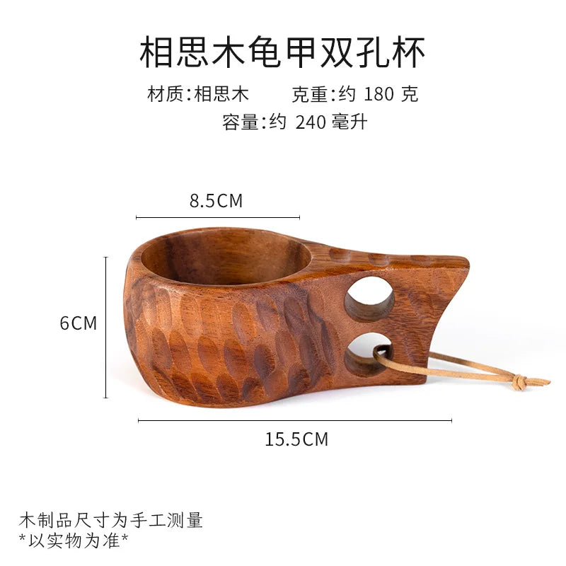 (1pcs) Creative Small Wooden Milk Cup 6/8oz 180-240ml Finland Wooden Coffee Cup