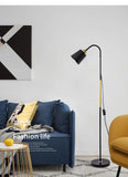 Floor Lamp Simple Floor Lamp Floor Light Wrought Iron LED Standing Lamp Adjustable Lamp Head Standing Reading Light for Living R