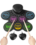 SucceBuy Electric Drum Set 7-Pad / 9-Pad Roll-up Drum Practice Pad Electronic Drumset Portable Instrument Toy for Kids Ages 3+