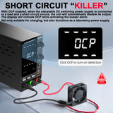 Adjustable DC Power Supply 30V 5A 10A,Bench Power Supply,24V 36V 48V 72V Battery Charging,Reverse Polarity Protection,Activate
