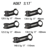 Homehin Adjustable Bicycle Handlebar Stem Ultralight 7/17 Degrees Bike Stems 31.8*45-120mm Positive Negative Vertical Handle
