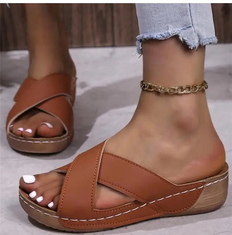 Sandals Shoes Women Summer Beach Women's Sandals Open Toe Women Shoe Non-Slip Walking Shoes Slides Footwear Female Slipper
