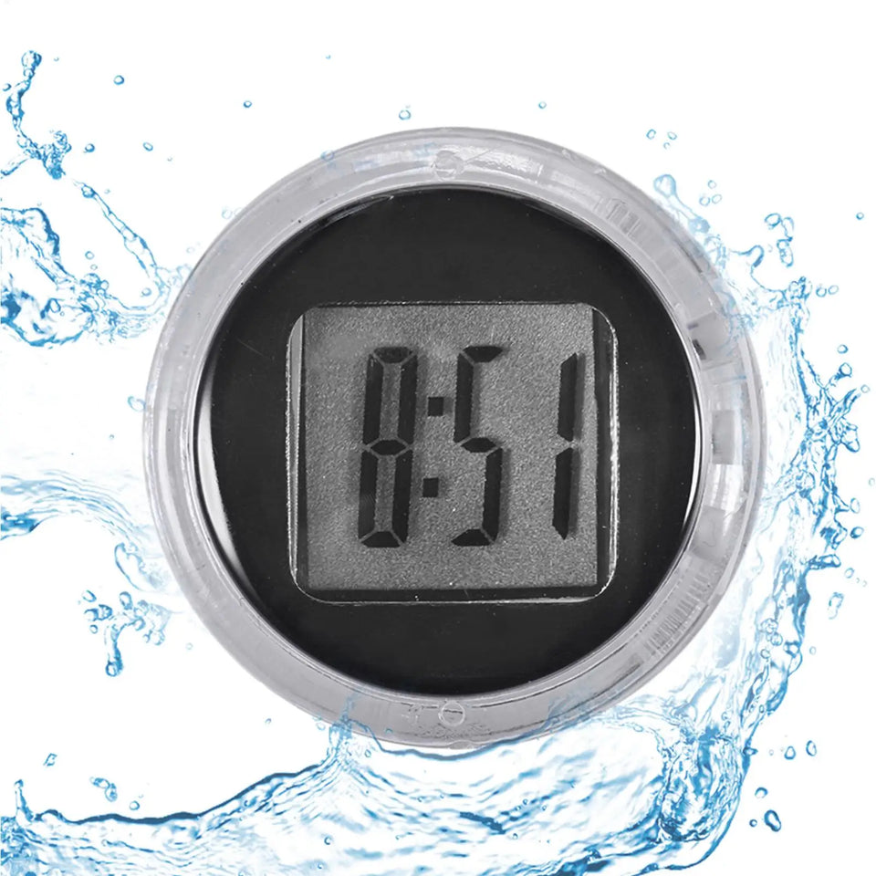Mini Digital Motorcycle Clock Electronic Clocks Electronic Watch LCD Display Digital With Self-Adhesive Bracket Electronic Clock