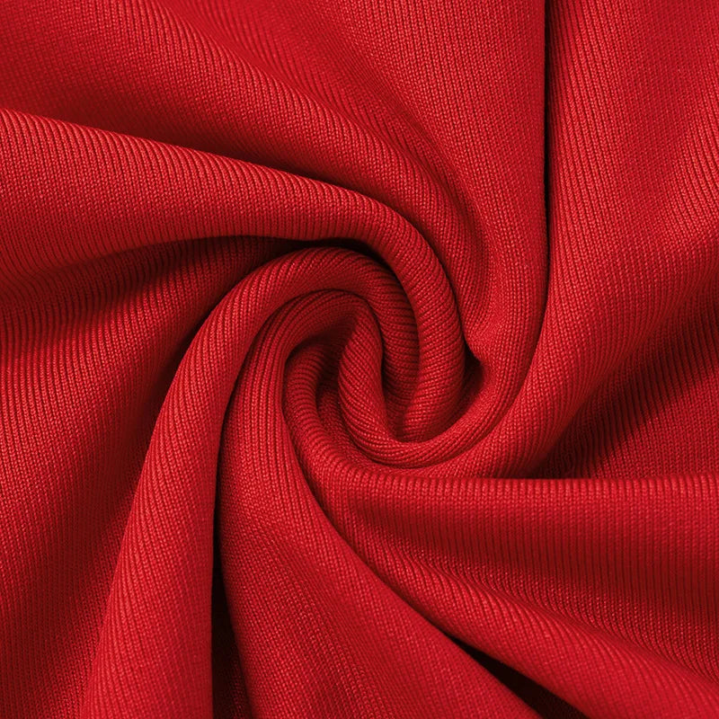 Shestyle Red Asymmetrical Ruffles T-Shirts Women Iron Shape Crew Neck Autumn Glowing Flare Sleeve Crop Tops New Arrivals Tees