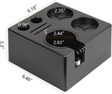 IKAPE 7 in 1 Espresso Knock Box 51/54/58MM Coffee Accessories Storage Organizer Universal Fit Espresso Bar Tools Box Black/White