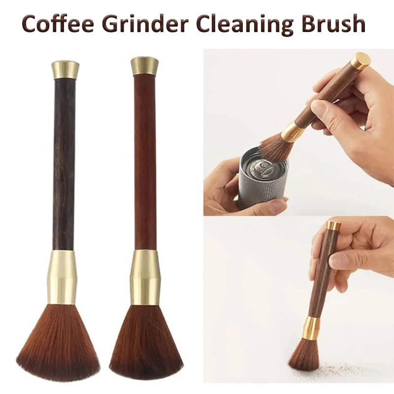 Coffee Grinder Cleaning Brush Wooden Handle Espresso Brush Dusting Coffee Powder Brush Home Kitchen Tool Coffee Accessories