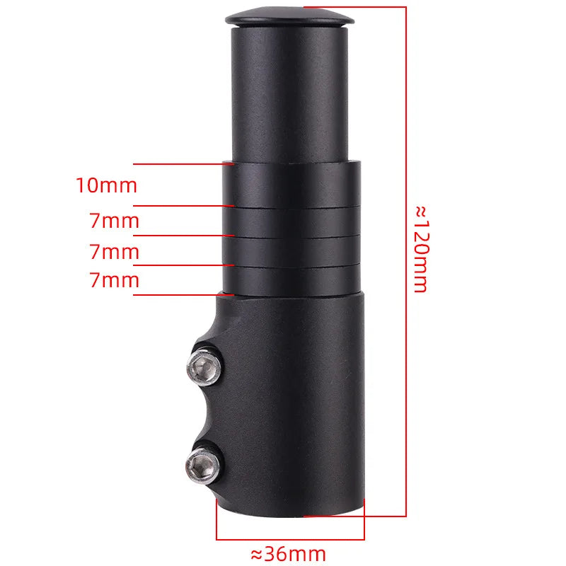 Bike Stem Fork Bicycle Handlebar Extension Riser Rise Up Bicycle Adapter Durable MTB Power Mountain Cycling Part 120mm