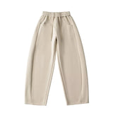 Street Sle High Waist Wide Leg Sport Pants Women's Casual Loose Straight Leg Trousers Coffee Color Trendy Spring Autumn