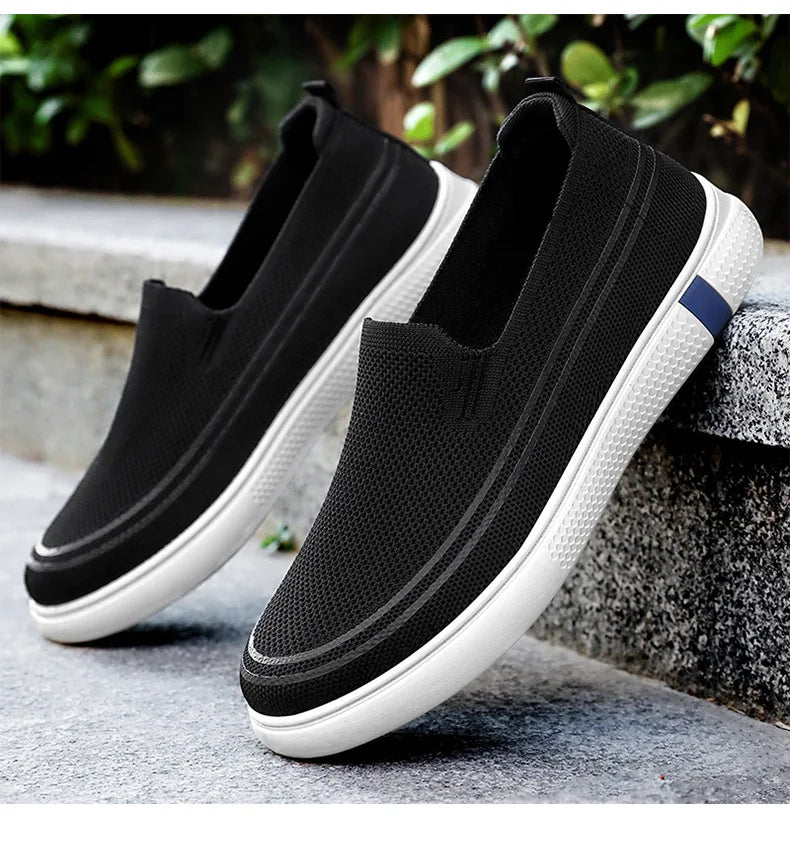 Men's Spring New Knitted Breathable Single Shoes, Dad's Shoes, Men's Casual Shoes, Comfortable Men's Shoes  sneakers