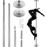 SucceBuy Professional Dancing Pole Spinning Static Dancing Pole Kit Portable Removable Pole 45mm Heavy-Duty Stainless Steel Pole