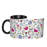 Pink Doctor Nurse Coffee Mugs DIY Customized Enfermera En Apuros Ceramic Milk Tea Mug Cup