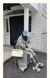 Winter Matte Coffee Camel Grey Large Tote Russian Style Real Suede Cow Leather Women Handbag Nubuck Commuter Office Shoulder Bag