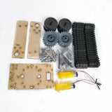 Alloy Robotic DIY Car Chassis DIY Car Robot With TT Motor Set 1 Layer RC Tank Chassis Building Block Motor 3-9v Crawler Smart
