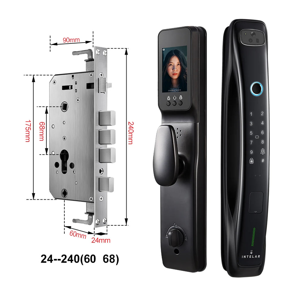 X3 Tuya Wifi 3D face recognition Electronic lock biometrics Fingerprint Lock Smart Door Lock Key Card NFC Camera Electronic Lock