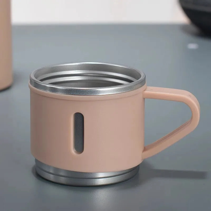 500ml 304 Stainless Steel Vacuum Insulated Water Bottle Portable Tea Coffee Bottle Office Gift Set Travel Leak Proof Thermal Mug