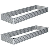 10×3×1FT 2PCS Galvanized Raised Garden Bed Kit Metal Planter Boxes Large Outdoor Planters Garden for Planting Vegetables Flower