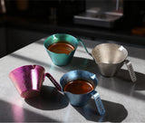 Bincoo Premium Titanium Coffee Cup 90ml for Espresso Extraction and Milk Measurement Durable Pure Titanium Construction Perfect