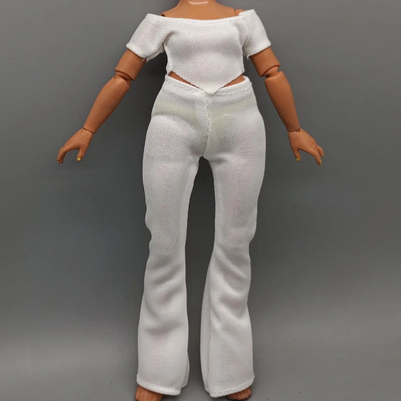 Kids Fancy 28CM 11In High School Doll Clothes Accessories DIY Clothing Trousers Yoga Set For Dolls Girls Birthday Gift