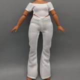 Kids Fancy 28CM 11In High School Doll Clothes Accessories DIY Clothing Trousers Yoga Set For Dolls Girls Birthday Gift
