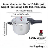 Stainless steel pressure cooker,commercial and household use, multiple specifications,suitable for electric stove and gas stove.