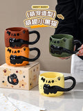 Cup Cat Stacking Cup Creative Mark Cup Drinking Cup For Guests Home Set Handle Ceramic Coffee Cup