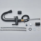 Purification Water Kitchen Faucet Black 360° Rotating Filter Water Faucets Pull Out Sprayer 3 Ways Hot Cold Water Mixer Tap