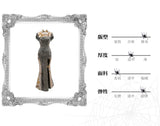 Blood Supply Original New Chinese Cheongsam Slim Dress Tie Tassel Jacquard Tunic Waist Sheath Long Trumpet Dresses Festival
