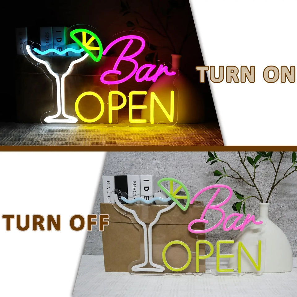 Cocktails Beer Neon Sign - Bright LED Bar Decor,  Commercial Pub & Home Bar, Grand Opening Gift for Bartenders & Brew Lovers