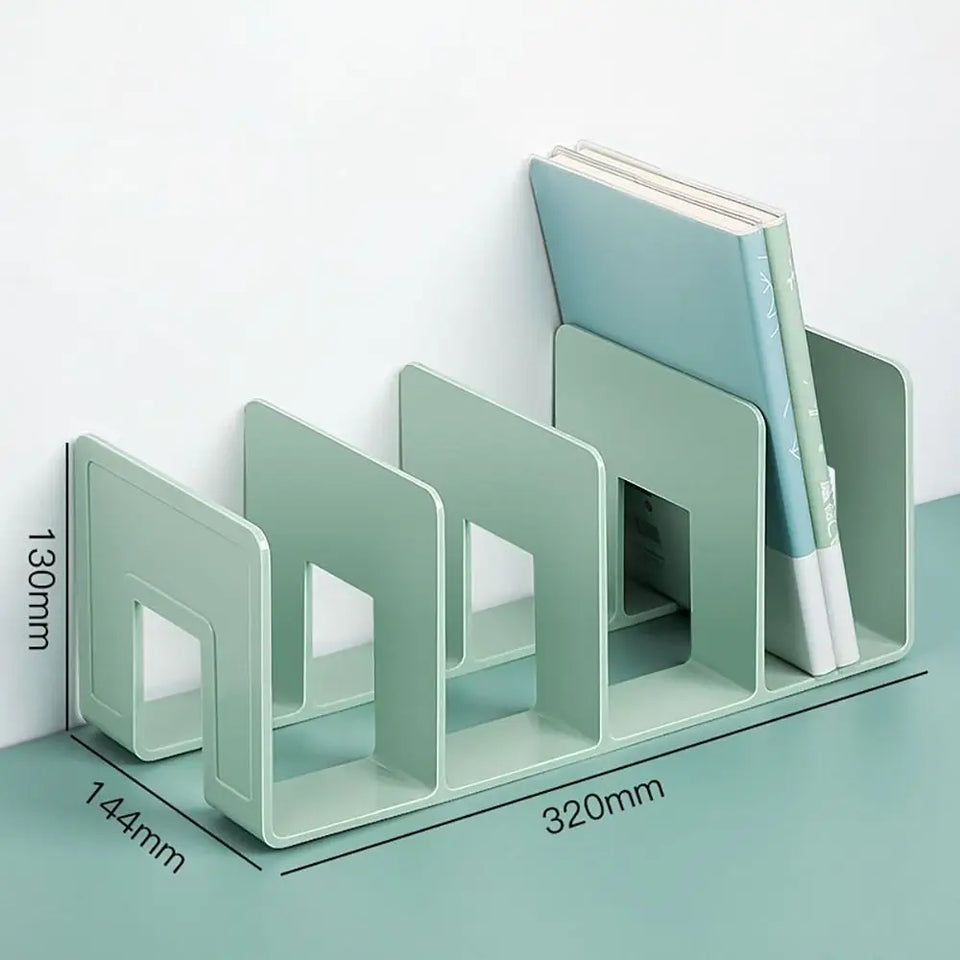 1Pcs Acrylic Desk Organizer 4 Compartment Bag Closet Shelf Divider Bookshelf Tabletop Colorful Four Frames Book Stand