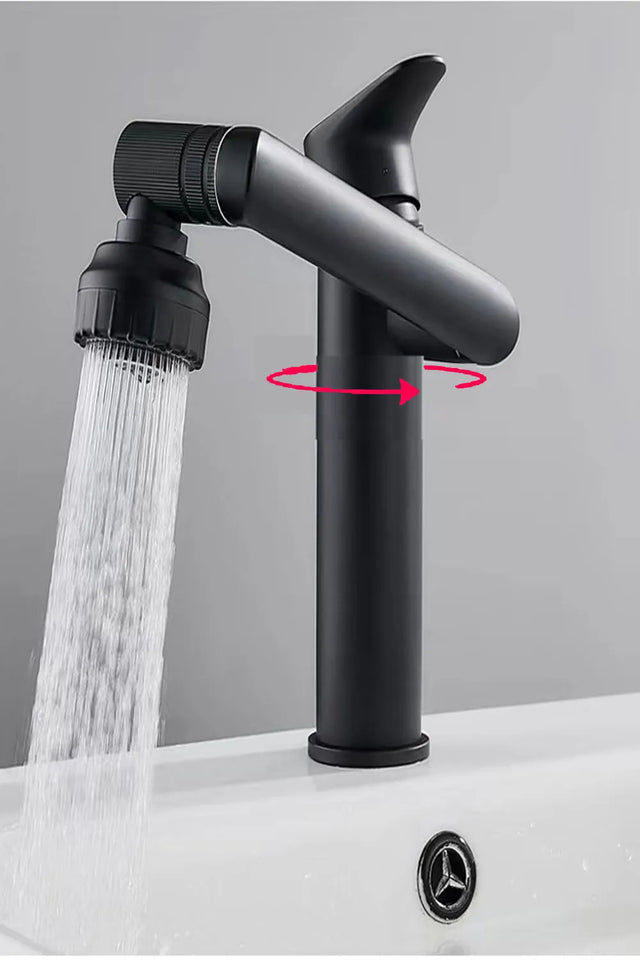 Basin Faucet Modern Bathroom Mixer Tap Black/chrome Wash basin Faucet Single Handle Hot and Cold Waterfall Faucet