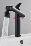 Basin Faucet Modern Bathroom Mixer Tap Black/chrome Wash basin Faucet Single Handle Hot and Cold Waterfall Faucet