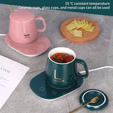 27RB Coffee Mugs Warmer Cup Heating Pad Desk Electric Beverage Warmer Plate 55℃ Constant Temperature for Cocoa Water Milk