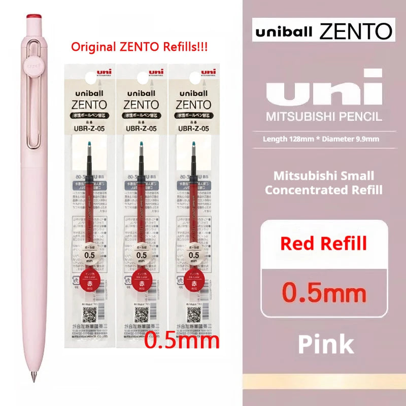 Uni-ball ZENTO Click Gel Pen,0.38/0.5/0.7mm Various Colors Water-based pen With Ergonomic Grip Smooth Writing for School&Office