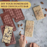 Chocolate Bar Molds Silicone Bars Making Fondant Coffee Mould BPA Free Easy Release Non-Stick for Protein Energy Handmade Gifts