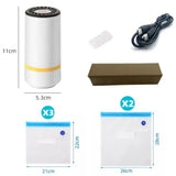 Electric Air Pump for Vacuum Bags Portable USB Mini Vacuum Sealer Rechargeable Food Vacuum Packaging Sealing Machine for Home