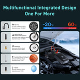Baseus 2 In 1 Car Air Pump 8000mAh Power Bank Portable Air Compressor with LCD Digital Display Car Tire Inflator Pump