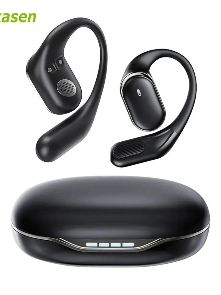 Open Ear Headphones Bluetooth 5.4 Wireless Earphones TWS 60 Hours Playtime Dual Mic Clear Call Sports Air Conduction Headphones