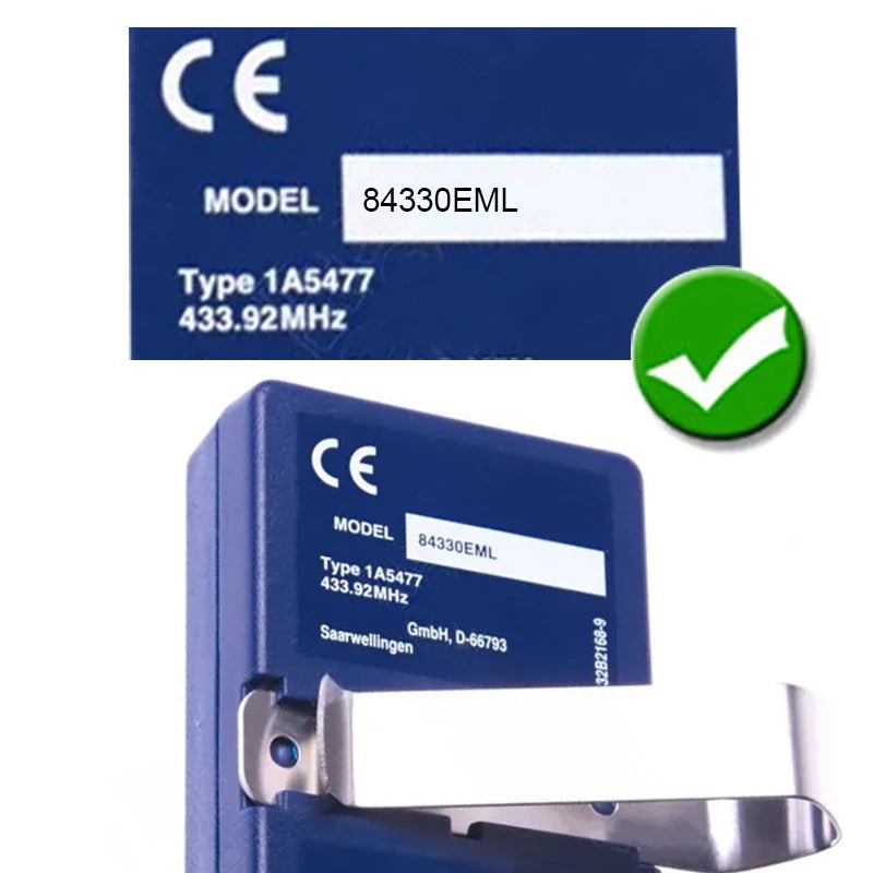 2pcs For MotorLift 84330E 84333E 84335E 84330EML 84333EML 84335EML Garage Remote Control 433.92MHz Rolling Code