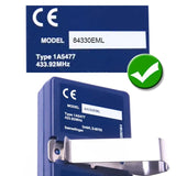 2pcs For MotorLift 84330E 84333E 84335E 84330EML 84333EML 84335EML Garage Remote Control 433.92MHz Rolling Code