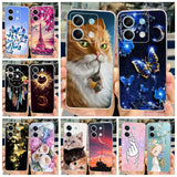 For Xiaomi Redmi Note 13 4G Case Cute Cat Butterfly Cover Soft Silicone Phone Case For Redmi Note 13 Pro Plus Note13 Full Bumper