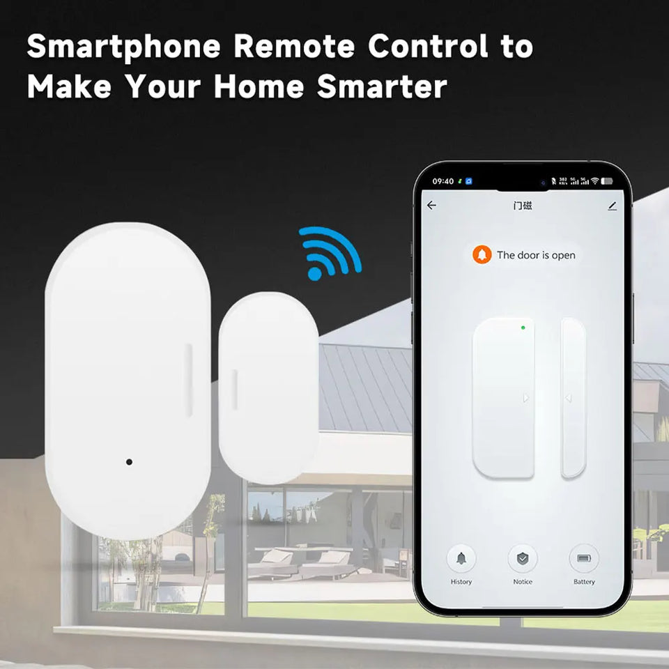 Smart Door Window Magnetic Sensor Zigbee3.0 Z2MQTT Home Security Protection for Home Assistant Smart Home System