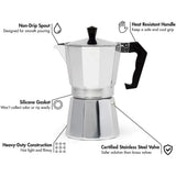 600ML Aluminum Mocha Coffee Pot Espresso Coffee Maker Percolator Tool Home Hand-brewed Octagonal Moka Pot Kitchen Utensils