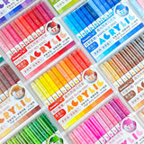 GuangNa 12 Colors/box Direct Liquid Hardhead High-gloss Acrylic Marker, for Student Notebook Writing, DIY Painting Graffiti