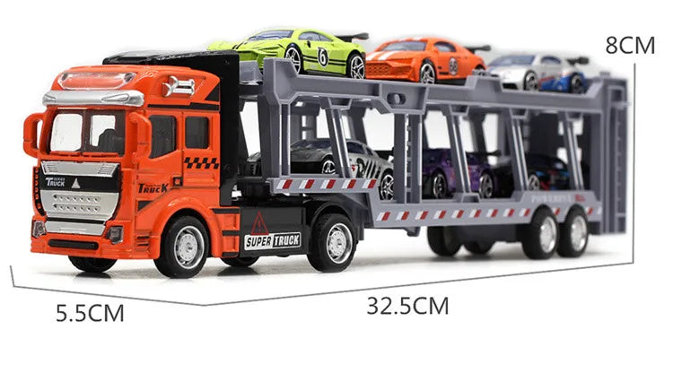 1: 48 alloy double-layer transport vehicle model,simulation sports car off-road vehicle toy,engineering transport vehicle toy