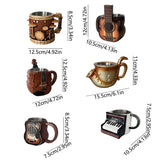 Stainless Steel Musical Instrument Coffee Mug Ornament Durable Guitar Style Water Cup Easy To Clean Comfortable Handle