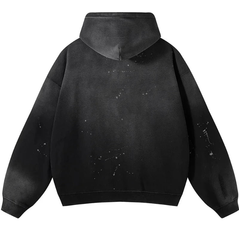 2026 Autumn Winter Men's New Pullover Hoodie Y2K Printed Retro Jacket Uniform Casual Fashion Loose Sweatshirt for Men and Women