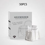 50/100pcs Coffee Filter Bags Disposable Drip Portable Coffee Paper Pack Ear Style Espresso Coffee Accessories Tea Tools